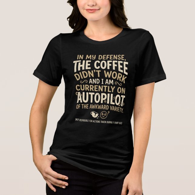 Camiseta Tipografia Divertida de Café (Frente)