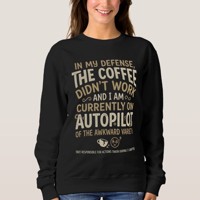 Camiseta Tipografia Divertida de Café (Frente)