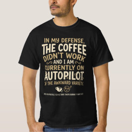 Camiseta Tipografia Divertida de Café