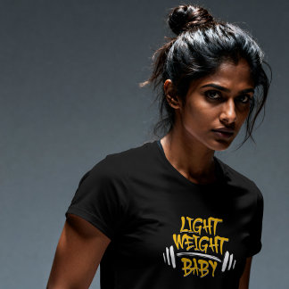 Camiseta Tipografia Divertida de Ginásio para Bebê Leve