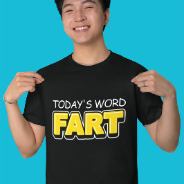 Camiseta Tipografia Divertida Palavra de Hoje Pedido de Ven