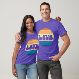 Camiseta Tipografia Do Amor Com Vintage Sunset Strips
