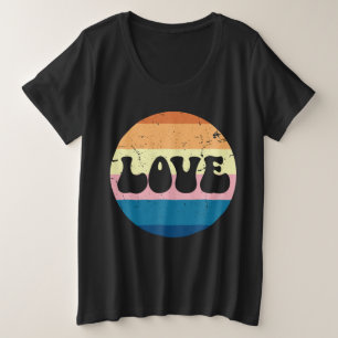 Camiseta Tipografia Do Amor Com Vintage Sunset Strips