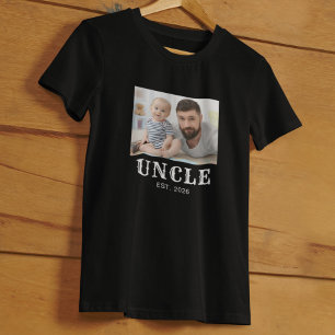 Camiseta Tipografia do Ano de Estabelecimento do Tio Foto