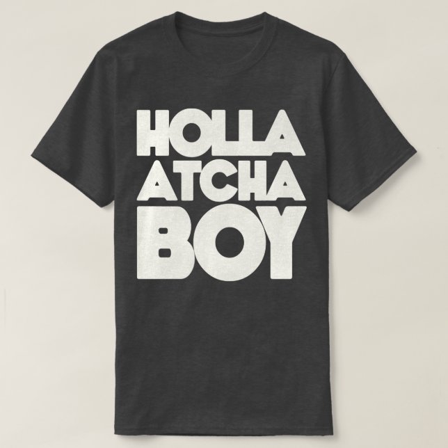 Camiseta Tipografia do Bloco Holla Atcha 1 (Frente do Design)
