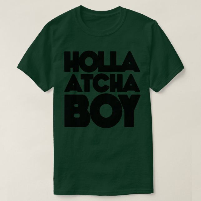 Camiseta Tipografia do Bloqueio Holla Atcha (Frente do Design)