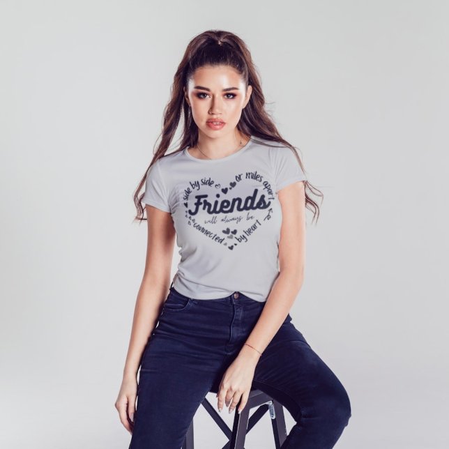 Camiseta Tipografia do Coração da Amizade (Criador carregado)