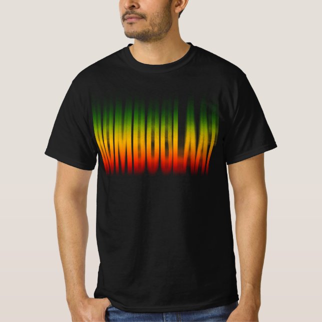 Camiseta Tipografia do efeito desfocado Bomboclaat Rasta Re (Frente)