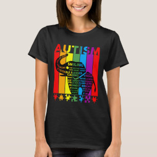 Camiseta Tipografia do Elefante quebra-cabeça, Legal Autism
