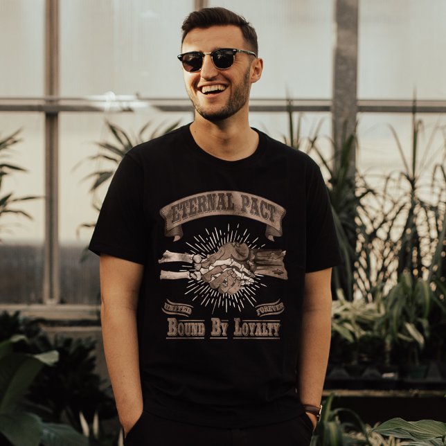 Camiseta Tipografia do Esqueleto Gótico Retroativo Zombie H (Criador carregado)