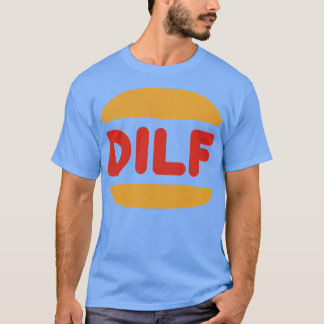 Camiseta Tipografia do Estilo Retro DILF Design 1