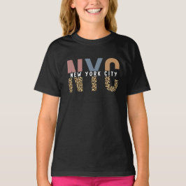 Camiseta Tipografia do impressão Chita Nova Iorque NYC
