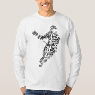 Camiseta Tipografia do jogador de lacrosse