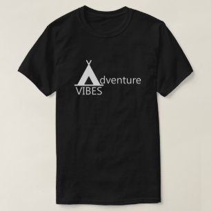 Camiseta Tipografia do logotipo de tenda de acampamento Adv