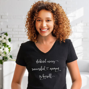 Camiseta Tipografia do Na moda de Chic "Bem-Sucedida"