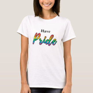 Camiseta Tipografia do Orgulho Arco-Íris LGBT Branco