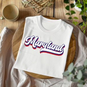 Camiseta Tipografia do Orgulho Estadual de Maryland - Camis