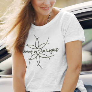 Camiseta Tipografia do Script de Arte em Linha Vestuário Cr