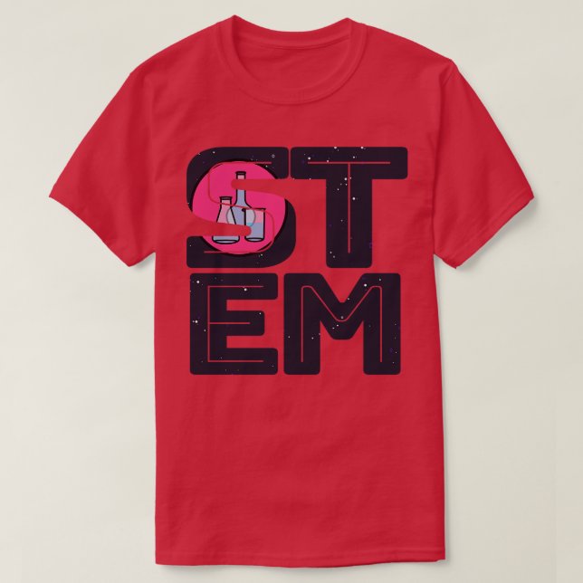 Camiseta Tipografia do STEM de Engenharia de Ciências (Frente do Design)