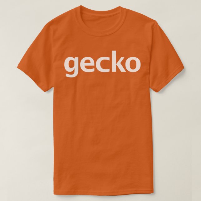 Camiseta Tipografia do Texto Branco Gecko (Frente do Design)