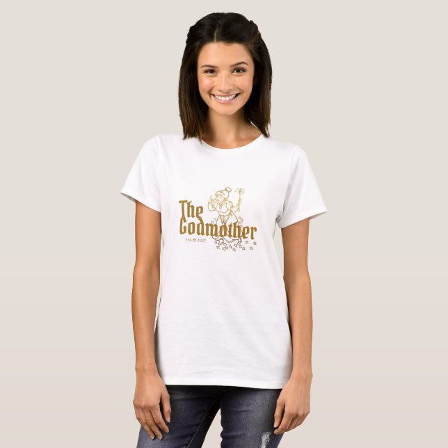 Camiseta Tipografia Dourado a lembrança da madrinha (Frente Completa)