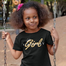 Camiseta Tipografia e Coroa de Rapariga de Aniversário, Sim