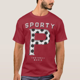 Camiseta Tipografia Esportiva Inicial da Textura da Bola de