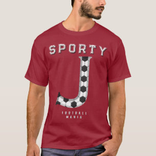 Camiseta Tipografia Esportiva Inicial da Textura da Bola de