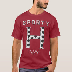 Camiseta Tipografia Esportiva Inicial da Textura da Bola de