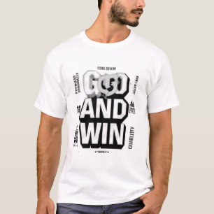 Camiseta Tipografia Esportiva "VÁ E VENÇA" Motivacional