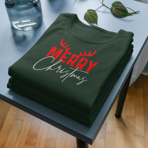 Camiseta Tipografia Feliz Natal Antílope
