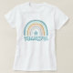 Camiseta Tipografia Feminina Pastel Rainbow Star Graças (Frente do Design)