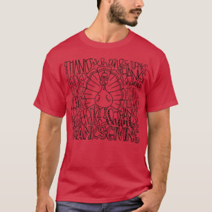 Camiseta Tipografia Figurino Gobble Turquia Ação de Graças