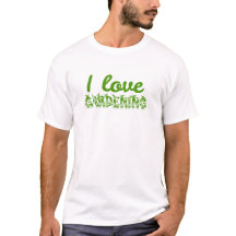 Tipografia Floral "Eu Amo Jardinagem"
