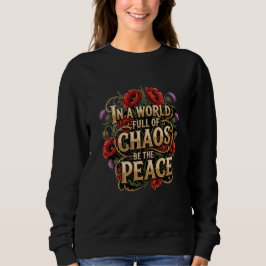 Camiseta Tipografia Floral Vintage Paz