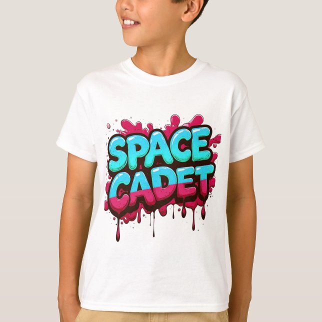 Camiseta Tipografia Graffiti Cadete Espacial (Frente)