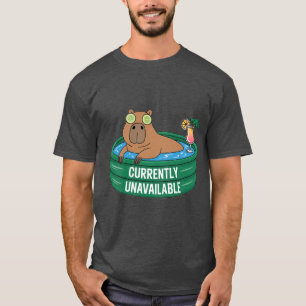 Camiseta Tipografia Gráfica de Relaxamento em Piscina de Ca