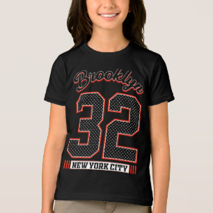 Camiseta Tipografia gráfica desportiva atlética do Brooklyn
