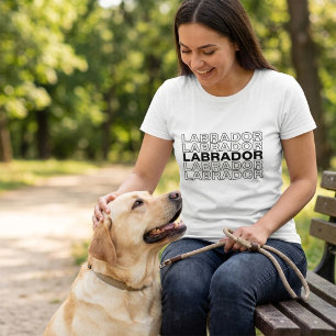 Camiseta Tipografia Gráfica Moderna e Negrita do Labrador