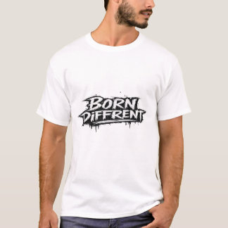 Camiseta Tipografia Grunge Nascido Diferente – Streetwear