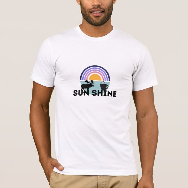 Camiseta Tipografia Ilustrada Sol Brilho e Alce (Frente)