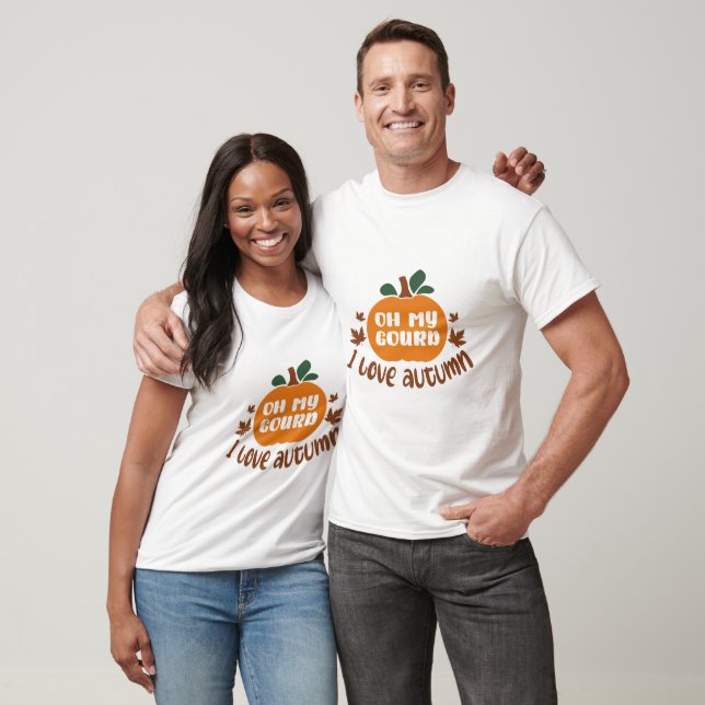 Camiseta Tipografia inspirada no outono (Unissex)