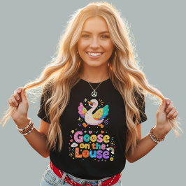 Camiseta Tipografia Kawaii Colorida de Piolho de Ganso