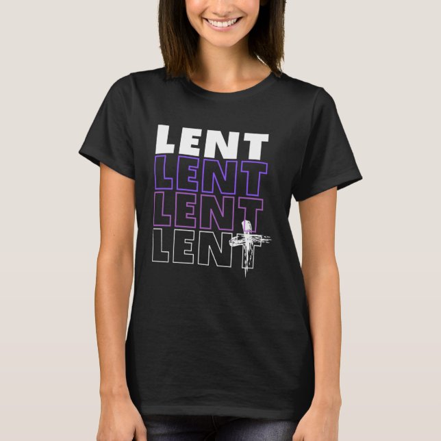 Camiseta Tipografia LENT com cruz (Frente)