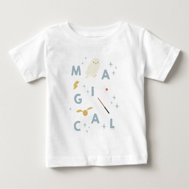 Camiseta Tipografia "Mágica" Hedwigh Gráfica (Frente)