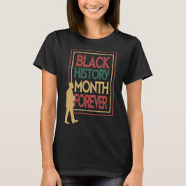 Camiseta Tipografia Mês da História Negra para Sempre