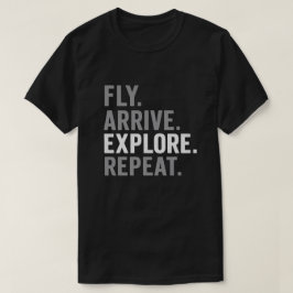Camiseta Tipografia Mínima de Citação de Viagem