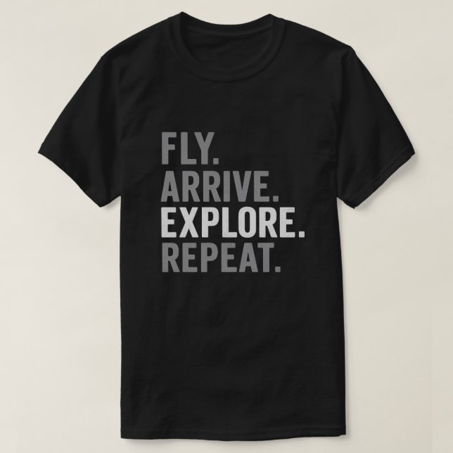 Camiseta Tipografia Mínima de Citação de Viagem (Frente do Design)