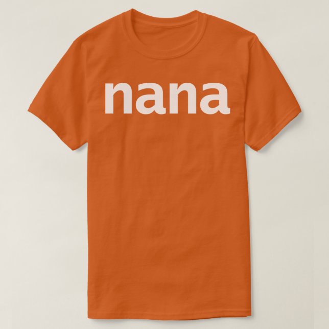 Camiseta Tipografia mínima de Nana (Frente do Design)