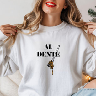 Camiseta Tipografia mínima do "Al Dente" italiano do Pasta